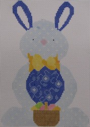 click here to view larger image of Blue Bunny  (hand painted canvases)
