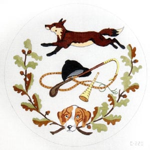 click here to view larger image of Fox Hunt Plate (hand painted canvases)