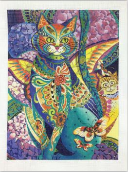 click here to view larger image of Feline Fiesta (hand painted canvases)