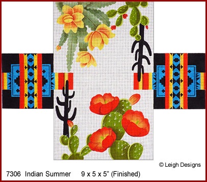 click here to view larger image of Indian Summer Tissue Topper (hand painted canvases)