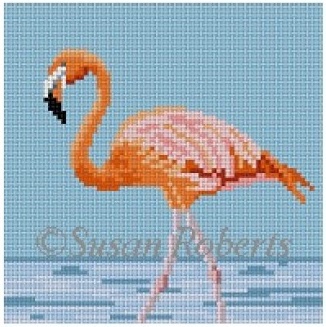 click here to view larger image of Flamingo Coaster (hand painted canvases)