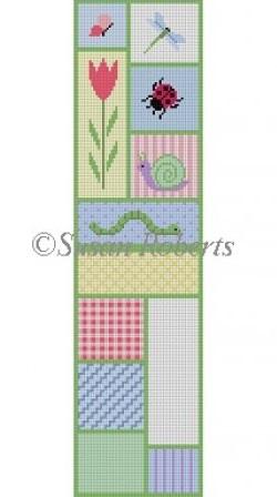click here to view larger image of Flower Garden Patch Eyeglass Case (hand painted canvases)