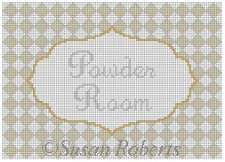 click here to view larger image of Powder Room, Diamonds (hand painted canvases)