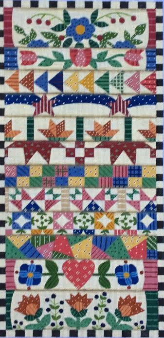 click here to view larger image of Stack of Quilts (hand painted canvases)