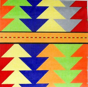 click here to view larger image of Kilim Arrow with Stripe (hand painted canvases)
