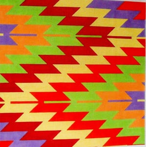 click here to view larger image of Kilim ZigZag Hot Red, Yellow, and Orange (hand painted canvases)