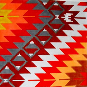 click here to view larger image of Kilim with Turkish symbol (hand painted canvases)