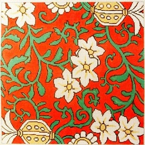 click here to view larger image of Coral Floral (hand painted canvases)