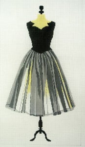 click here to view larger image of Party Dress - Black (hand painted canvases)
