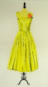 click here to view larger image of Party Dress - Yellow (hand painted canvases)