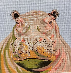 click here to view larger image of Hippo (hand painted canvases)