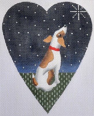 click here to view larger image of Midnight Jack Russell Heart (hand painted canvases)