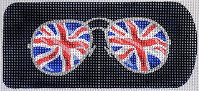 click here to view larger image of Eyeglass Case Union Jack Aviators (hand painted canvases)