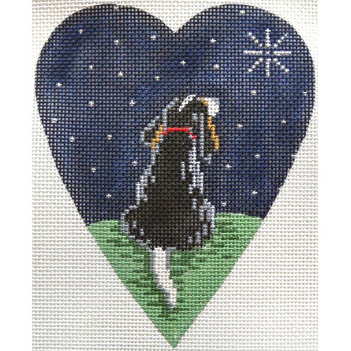 click here to view larger image of King Charles Spaniel Midnight Heart (hand painted canvases)