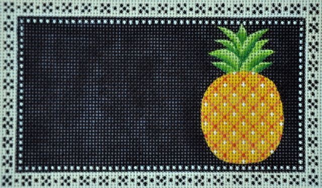 click here to view larger image of Pineapple Needlecase (hand painted canvases)