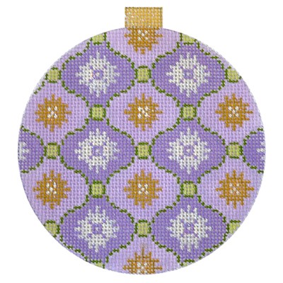 click here to view larger image of Florentine Bauble - Lilac (hand painted canvases)