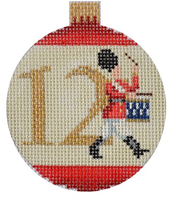 click here to view larger image of 12 Days Bauble - 12 Drummers (hand painted canvases)