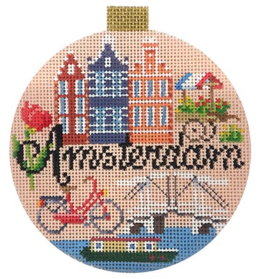 click here to view larger image of Travel Round - Amsterdam (hand painted canvases)