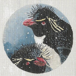click here to view larger image of Penguins Ornament (hand painted canvases)