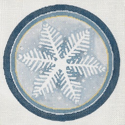 click here to view larger image of Single Snowflake Ornament (hand painted canvases)