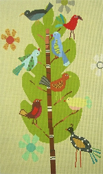 click here to view larger image of Day Birds (hand painted canvases)