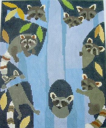 click here to view larger image of Raccoon Gaze (hand painted canvases)