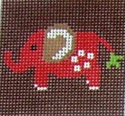 click here to view larger image of Red Elephant (hand painted canvases)