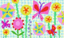 click here to view larger image of Garden Check (hand painted canvases)