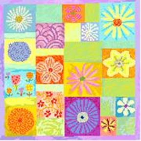 click here to view larger image of Floral Mosaic (hand painted canvases)