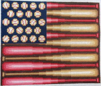 click here to view larger image of Baseball Flag (hand painted canvases)