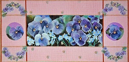 click here to view larger image of Pansies And Forget-Me-Nots (hand painted canvases)