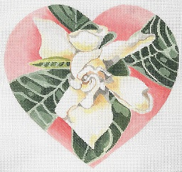 click here to view larger image of Large Gardenia - Coral Heart (hand painted canvases)
