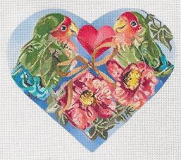click here to view larger image of Lovebirds (hand painted canvases)