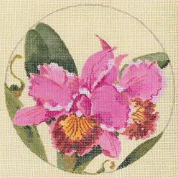 click here to view larger image of Orchids - Linen (hand painted canvases)