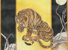 click here to view larger image of Oriental Tiger - Full Moon (hand painted canvases)