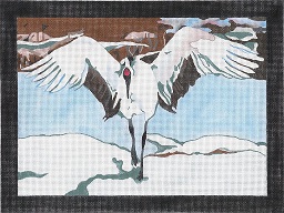click here to view larger image of Japanese Snow Crane 2 (hand painted canvases)