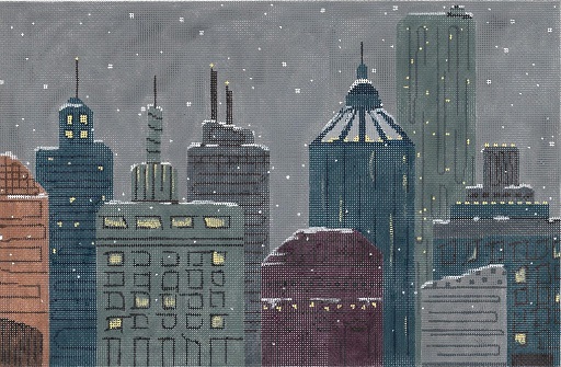 click here to view larger image of Winter In The City (hand painted canvases)