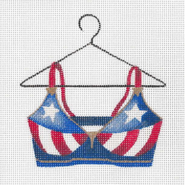 click here to view larger image of Sue's Stars & Stripes Bra (hand painted canvases)