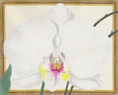 click here to view larger image of White Orchid (hand painted canvases)