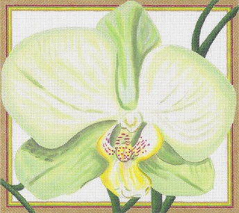 click here to view larger image of Chartreuse Orchid (hand painted canvases)