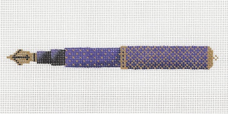 click here to view larger image of Purple And Gold Pen (hand painted canvases)