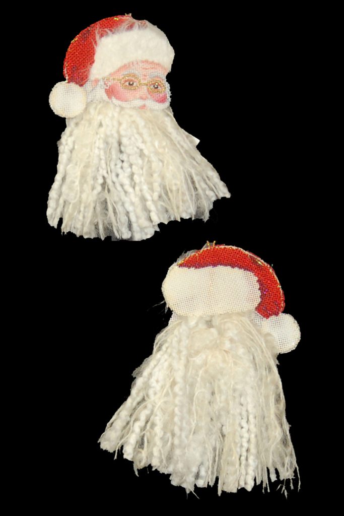 click here to view larger image of Santa Face Tassel-Top (hand painted canvases)