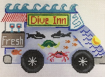 click here to view larger image of Food Trucks - Dive Inn (hand painted canvases)