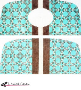 click here to view larger image of Moroccan Tile - Teal (hand painted canvases)