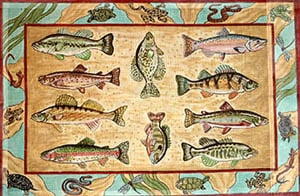 click here to view larger image of Freshwater Game Fish (hand painted canvases)