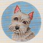 click here to view larger image of Schnauzer Ornament (hand painted canvases)