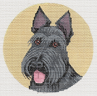 click here to view larger image of Scottie Ornament (hand painted canvases)