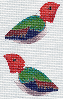 click here to view larger image of Orange Headed Hummingbird (hand painted canvases)