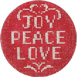 click here to view larger image of Joy Peace Love (hand painted canvases)