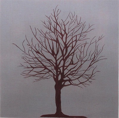 click here to view larger image of Tree on Grey (hand painted canvases)